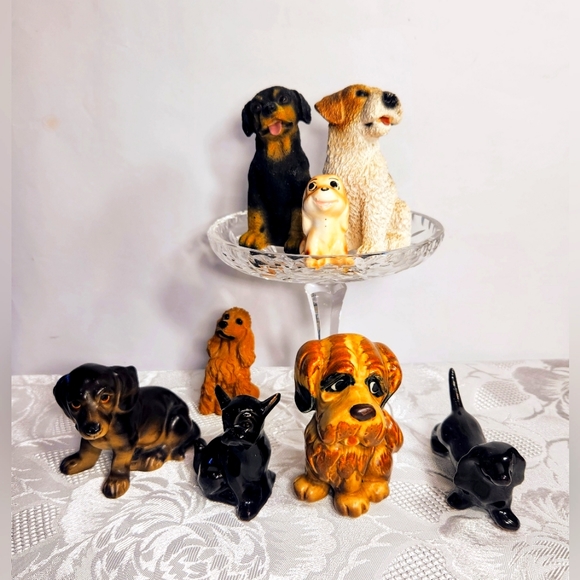 8 VTG mix collection of dog, porcelain ceramic Figurines. - Picture 1 of 16